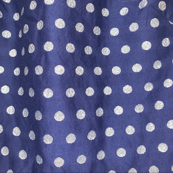 J. Crew Blue Silver Dot Silk Sleeveless Dress NWT - Picture 8 of 16